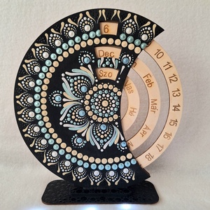 Öröknaptár - 25 cm-es, kézzel készített, egyedi darab, Otthon & Életmód, Dekoráció, Spiritualitás, Mandala, Festészet, MESKA