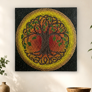 Pontozott Életfa fali dekoráció, Otthon & Életmód, Dekoráció, Spiritualitás, Mandala, Festészet, MESKA