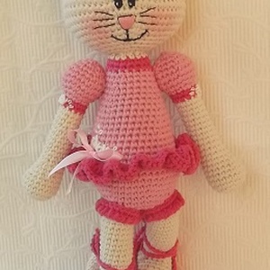 Balerina Cica - horgolt cica figura -  - Meska.hu