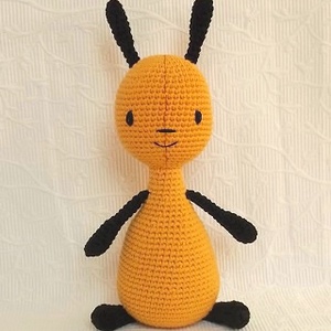  Flop 25 cm horgolt mesefigura- napsárga - játék & sport - plüssállat & játékfigura - más figura - Meska.hu