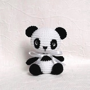 Panda Maci horgolt marokfigura - Meska.hu