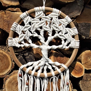 Makramé (csomózott falidísz) életfa - otthon & életmód - dekoráció - Meska.hu