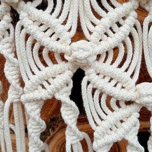 Virágos makramé (csomózott) falidísz - otthon & életmód - dekoráció - fali és függő dekoráció - falra akasztható dekor - Meska.hu