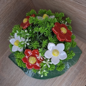 Kerámia virágbox - Nagy sárga - otthon & életmód - dekoráció - virágdísz és tartó - virágbox, virágdoboz - Meska.hu