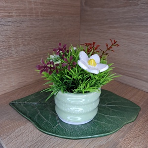 Kerámia virágbox - Kicsi pisztácia színű - Meska.hu