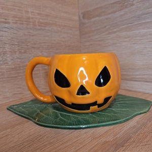 Halloween tök bögre - otthon & életmód - konyhafelszerelés, tálalás - tálalás - bögre & csésze - Meska.hu