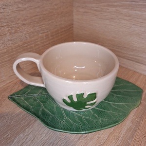 Pálmaleveles bögre - otthon & életmód - konyhafelszerelés, tálalás - tálalás - bögre & csésze - Meska.hu