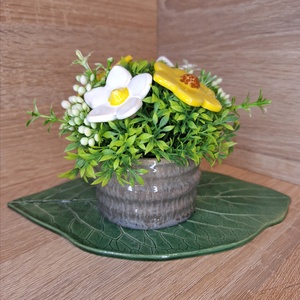 Kerámia virágbox - Szürke - Meska.hu