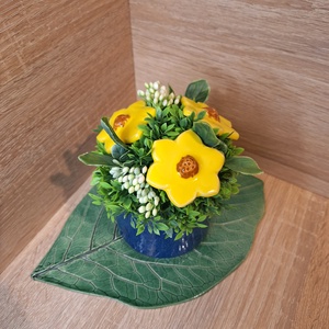 Valentin napi Kerámia virágbox - Sötétkék 2 - otthon & életmód - virágdekoráció - virágok - virágbox - Meska.hu