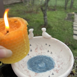 Rusztikus kézzel készített gyertyatartó - otthon & életmód - gyertya, illat, aroma - gyertyatartó - Meska.hu