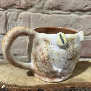 Vidám béka bögre  tökéletes ajándék, kb  350 ml - otthon & életmód - konyhafelszerelés, tálalás - tálalás - bögre & csésze - Meska.hu