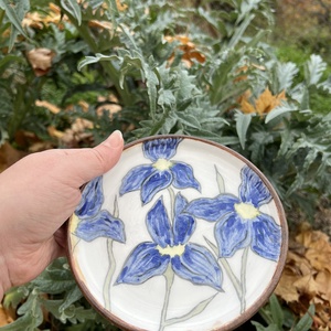 Kézzel készített kerámia desszertes tányér  Irisz 15 cm, Otthon & Életmód, Konyhafelszerelés, tálalás, Tálalás, Tányér & Étkészlet, Kerámia, MESKA