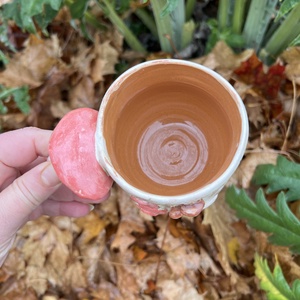 Boszorkány erdei bögre  kézzel készült kerámia csésze gombával, mohával és zuzmóval - otthon & életmód - konyhafelszerelés, tálalás - tálalás - bögre & csésze - Meska.hu