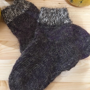 Nagymama-zokni kecskegyapjúból  puha, kézzel kötött melegség, Ruha & Divat, Cipő & Papucs, Zokni, Kötés, MESKA