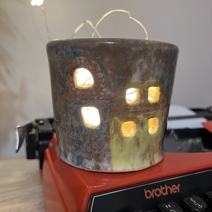 Kézzel készült kerámia mécsestartó  8,5 cm magas - Meska.hu