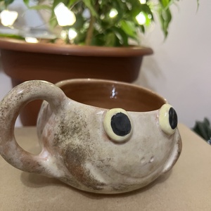 Vidám béka bögre  tökéletes ajándék, kb  250 ml - otthon & életmód - konyhafelszerelés, tálalás - tálalás - bögre & csésze - Meska.hu