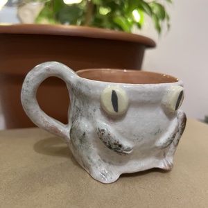 Vidám kicsi béka bögre  tökéletes espressohoz, kb. 150 ml - Meska.hu