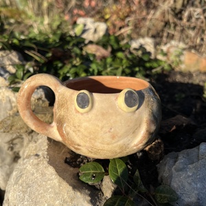 Vidám béka bögre � tökéletes ajándék, kb  300 ml - otthon & életmód - konyhafelszerelés, tálalás - tálalás - bögre & csésze - Meska.hu