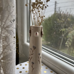 Váza Kutya 17 cm, Otthon & Életmód, Dekoráció, Virágdísz és tartó, Váza, Kerámia, MESKA