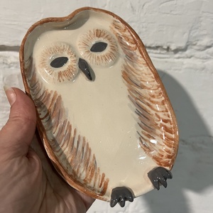 Kézzel készített kerámia baglyos tálka � Egyedi ajándék - otthon & életmód - konyhafelszerelés, tálalás - tálalás - tányér & étkészlet - Meska.hu