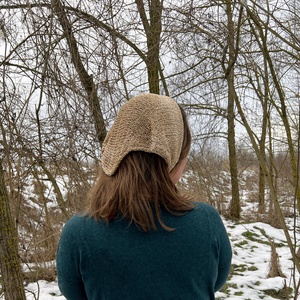 Arany színű, metálfényű kötött kendő  - ruha & divat - sál, sapka, kendő - kendő - Meska.hu