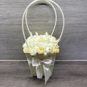 Virágbox táskában - otthon & életmód - virágdekoráció - virágok - virágbox - Meska.hu