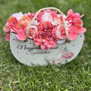 Boldog Anyák Napját táska - Nagymama - otthon & életmód - virágdekoráció - virágok - virágbox - Meska.hu