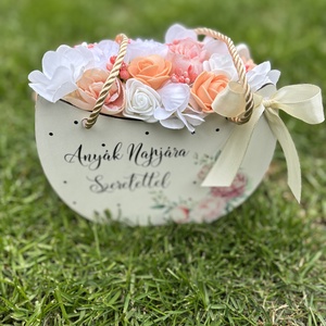 Boldog Anyák Napját táska - otthon & életmód - virágdekoráció - virágok - virágbox - Meska.hu