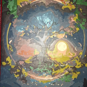 Életfa  - művészet - festmény - akril - Meska.hu