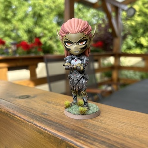 Laezel Chibi Figura  Baldurs Gate 3 (kézzel festett, gyűjtői darab), Otthon & Életmód, Dekoráció, Asztal és polc dekoráció, Asztaldísz, Festett tárgyak, MESKA