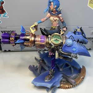 Jinx szobor � League of Legends / Arcane � kézzel festett gyanta figura - otthon & életmód - dekoráció - asztal és polc dekoráció - könyvszobor - Meska.hu