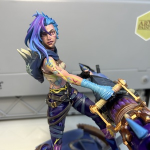 Jinx szobor � League of Legends / Arcane � kézzel festett gyanta figura - otthon & életmód - dekoráció - asztal és polc dekoráció - könyvszobor - Meska.hu