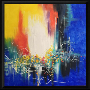 Kalandozás c. Absztrakt festmény, Művészet, Festmény, Olajfestmény, Festészet, MESKA