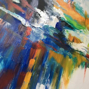 Reményszimfónia c. Absztrakt festmény  - művészet - festmény - olajfestmény - Meska.hu