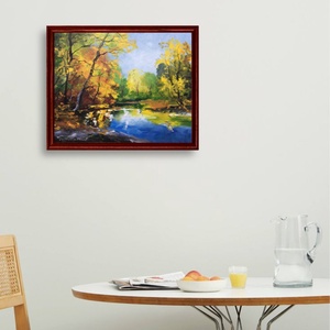 Őszi jegenyék c. Kortárs olajfestmény - művészet - festmény - olajfestmény - Meska.hu