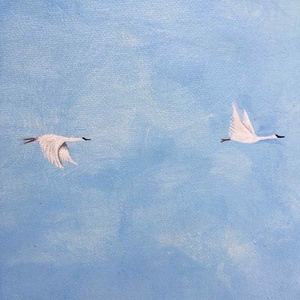 A vándorlás ideje c. Modern állatos festmény - művészet - festmény - akril - Meska.hu