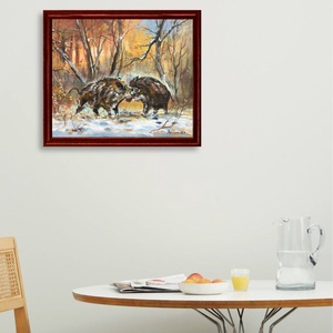 Téli párharc c. Kortárs olajfestmény - művészet - festmény - olajfestmény - Meska.hu