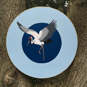 Örömtánc szárnyakon c. Modern darus festmény - Meska.hu