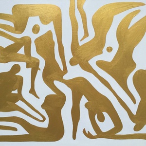 Arany dinamika c. Modern festmény, Művészet, Festmény, Akril, Festészet, MESKA