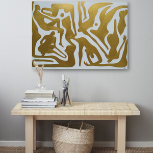 Arany dinamika c. Modern festmény - művészet - festmény - akril - Meska.hu