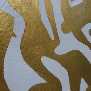 Arany dinamika c. Modern festmény - művészet - festmény - akril - Meska.hu