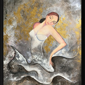 Mozdulat c. Modern festmény (Papp Tünde) - Meska.hu