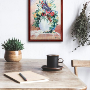 Virágzás c. Kortárs olajfestmény, csendélet ( Papp Tünde) - művészet - festmény - olajfestmény - Meska.hu