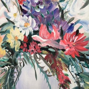Virágzás c. Kortárs olajfestmény, csendélet ( Papp Tünde) - művészet - festmény - olajfestmény - Meska.hu