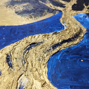 Arany éjszakák c. Modern festmény - művészet - festmény - akril - Meska.hu