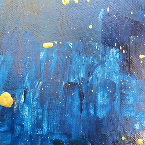 Arany éjszakák c. Modern festmény - művészet - festmény - akril - Meska.hu