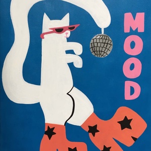 Disco cat c. Modern cicás festmény - Meska.hu
