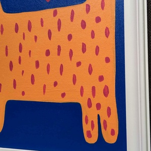 A boldogság hordozó c. Modern cicás festmény - művészet - festmény - akril - Meska.hu