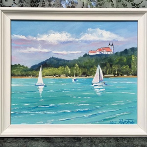 Tihanyi panoráma c. Kortárs olajfestmény - Meska.hu