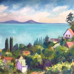Olajfestmények - Balaton - művészet - festmény - olajfestmény - Meska.hu